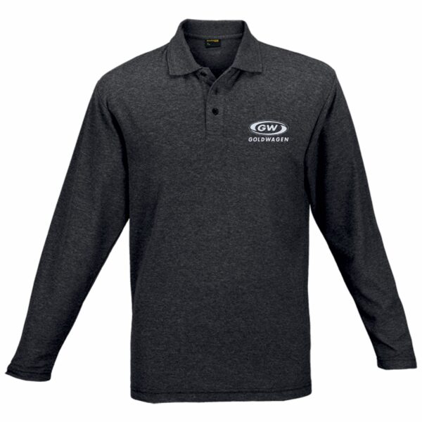 175g Pique Knit Long Sleeve Golfer Mens